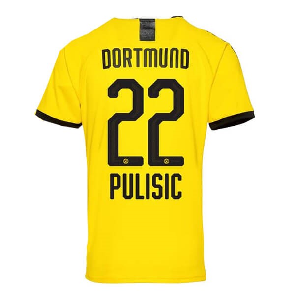 Tailandia Camiseta Borussia Dortmund NO.22 Pulisic Replica Primera Ropa 2019/20 Amarillo